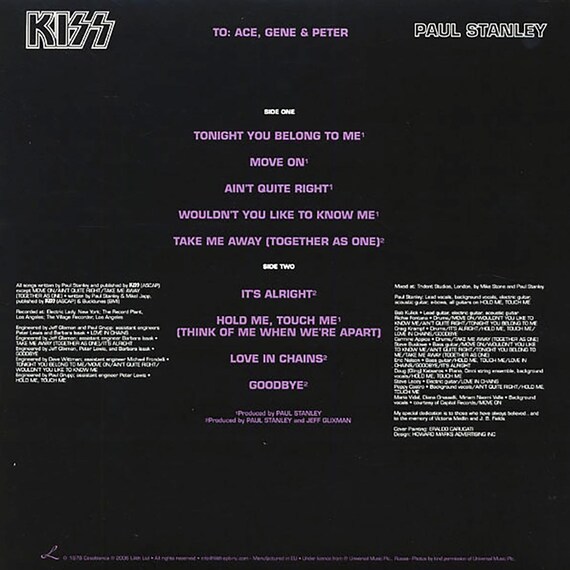 Kiss - Paul Stanley (picture Disc) / LP Vinyl (lilith