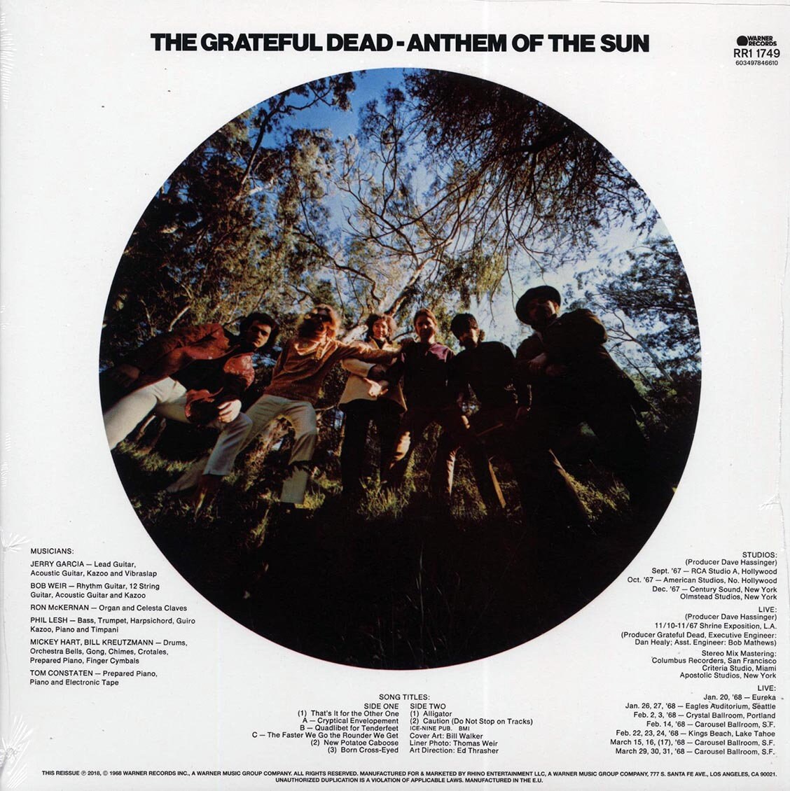 米LP The Grateful Dead Anthem Of The Sun 603497846610 Warner Records, Rhino Records (2) /00260 The Grateful Dead – Anthem Of The Sun – Vinyl (Santa Maria
