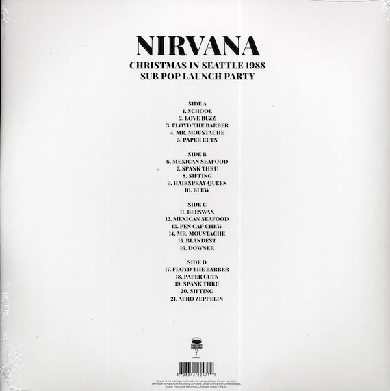 Nirvana - Christmas in Seattle 1988: Sub Pop Launch Party / 2xlp