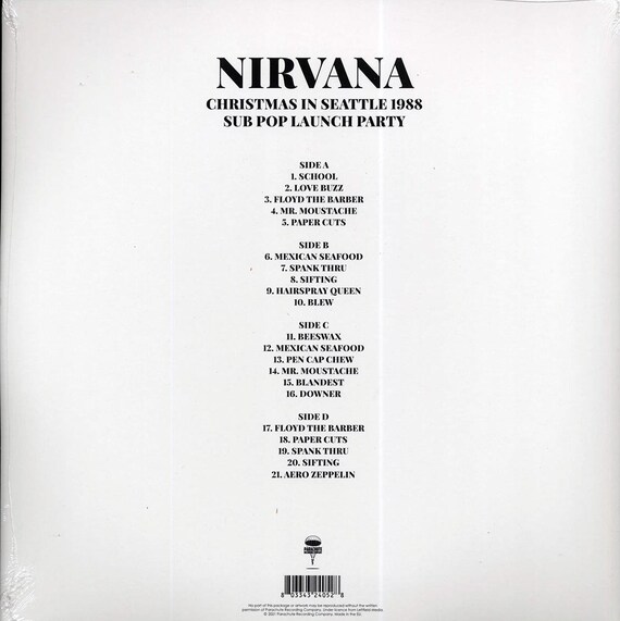 NIRVANA ニルヴァーナ　Seattle 1988 CD Nirvana – Christmas In Seattle 1988 (Sub Pop Launch Party