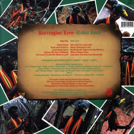 Barrington Levy - Robinhood / LP Vinyl (greensleeves