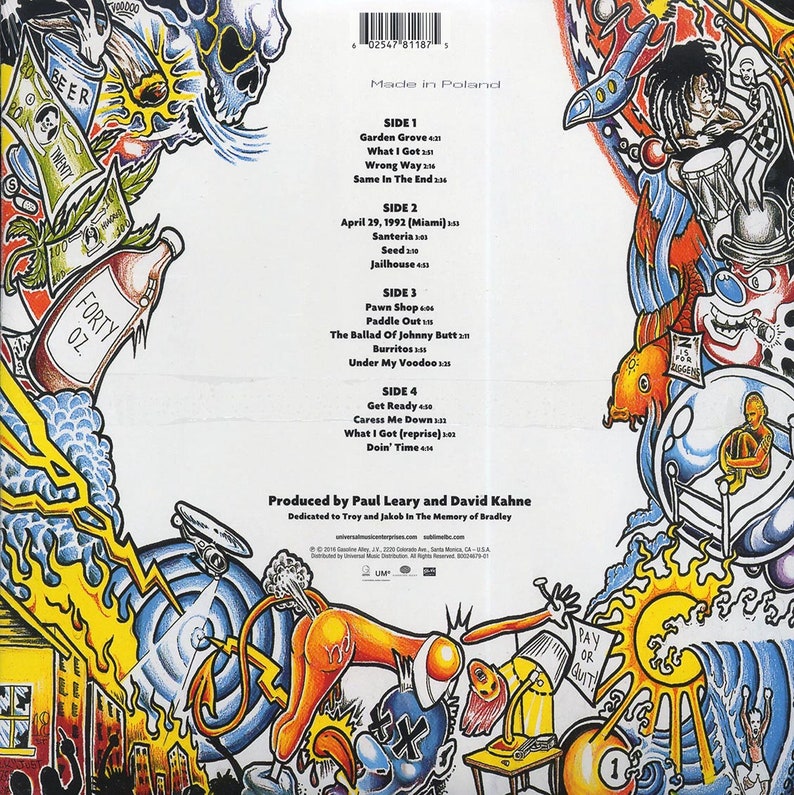 Sublime - Sublime / LP Vinyl (geffen) Rock/punk/ska - Etsy