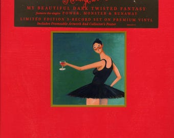 Kanye West My Beautiful Dark Twisted Fantasy 3LP Vinyl Limited