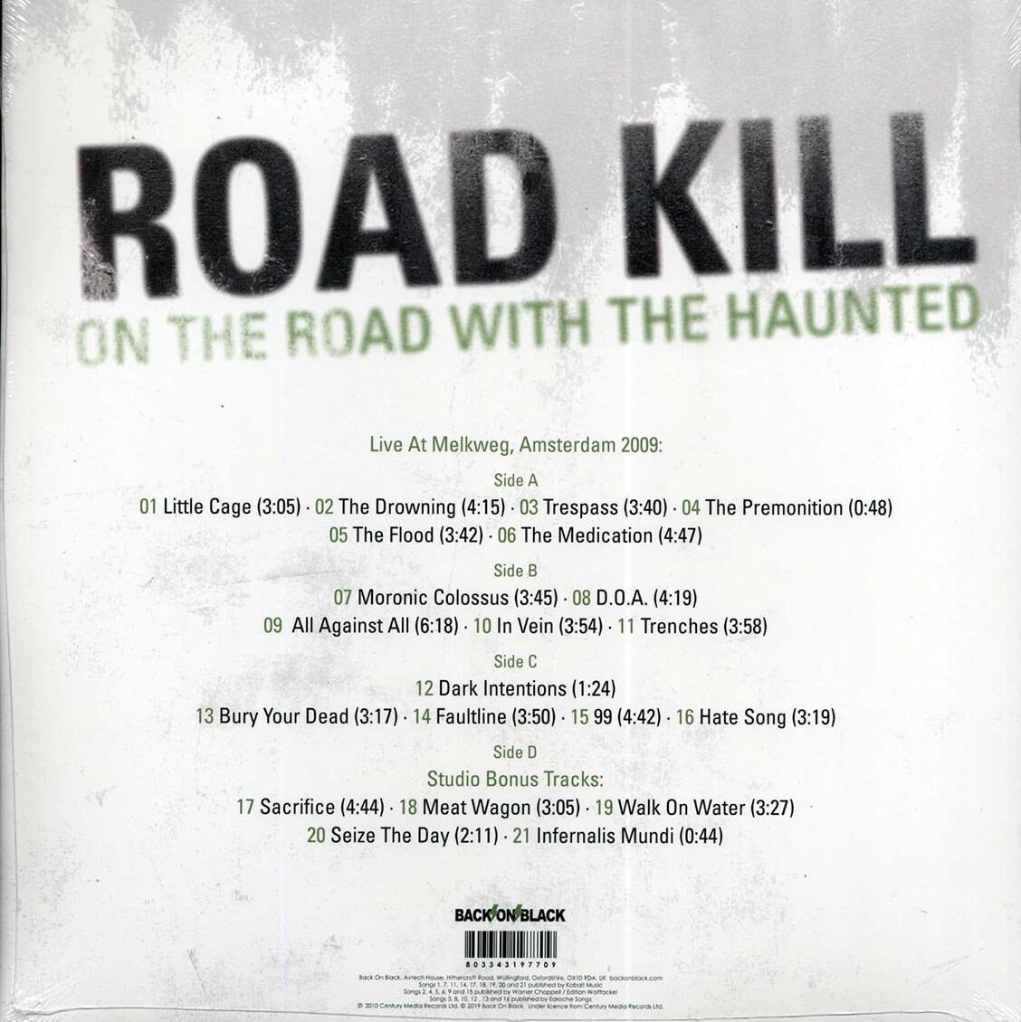 英2discs LP Haunted Road Kill BOBV650LP Back On Black /00660 The Haunted - Road Kill / 2xlp Vinyl (back on Black) / Rock
