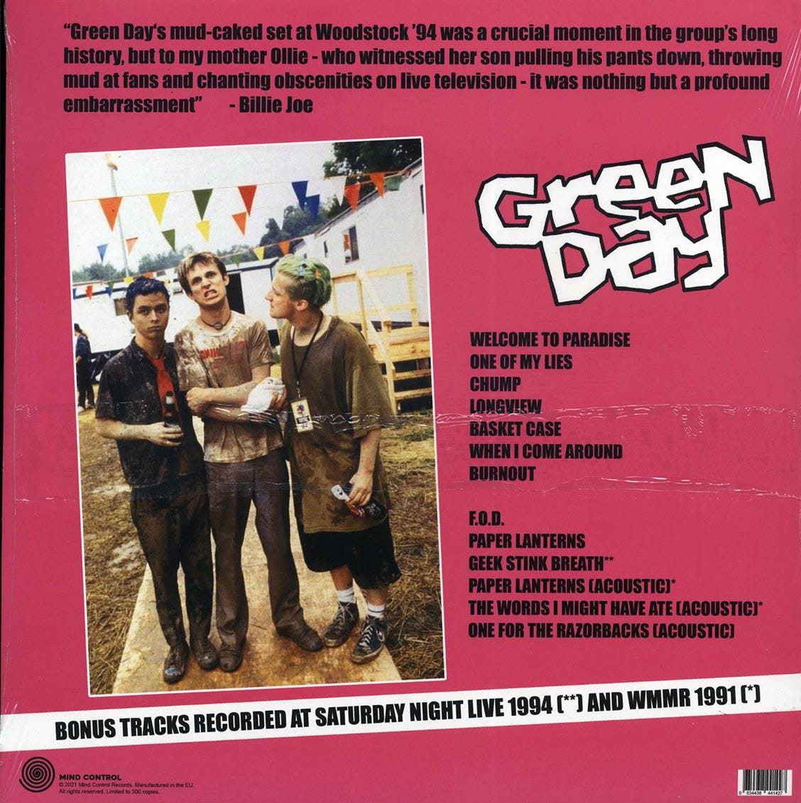 Green Day - Woodstock 1994 US Broadcast (ltd. 500 Copies Made