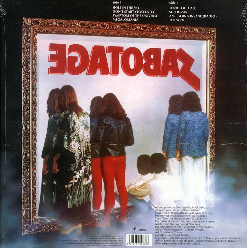 T-shirt Black Sabbath Homme XL - Noir, Manches Courtes, Vintage Look