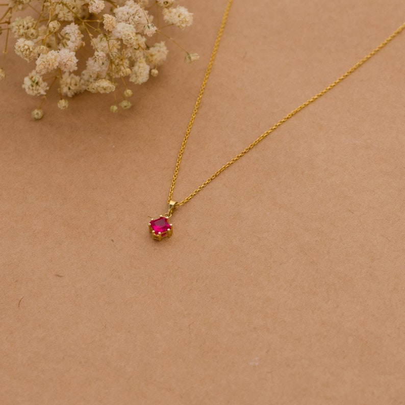 14K Birthstone Necklace, Handmade Birthstone Jewelry, Valentine Jewelry, Gift for Lover , Mother Necklace, Valentine's Day Gift for Her, Handmade Jewelry, Valentine's Day Gift for women