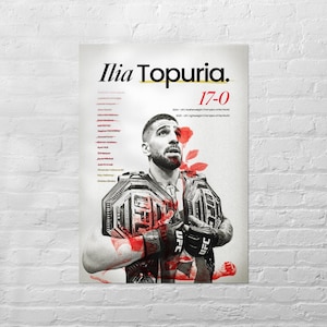 Ilia Topuria UFC Poster Print