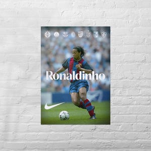 Póster de Ronaldinho / Láminas clásicas de fútbol