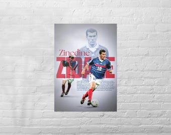 Zinedine Zidane Poster | Classic Football Prints