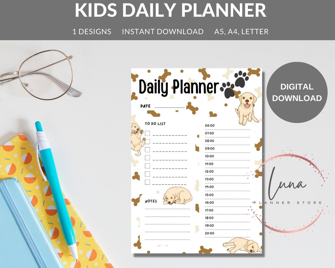 Kids Daily Planner Printable / Instant Download /homeschool - Etsy