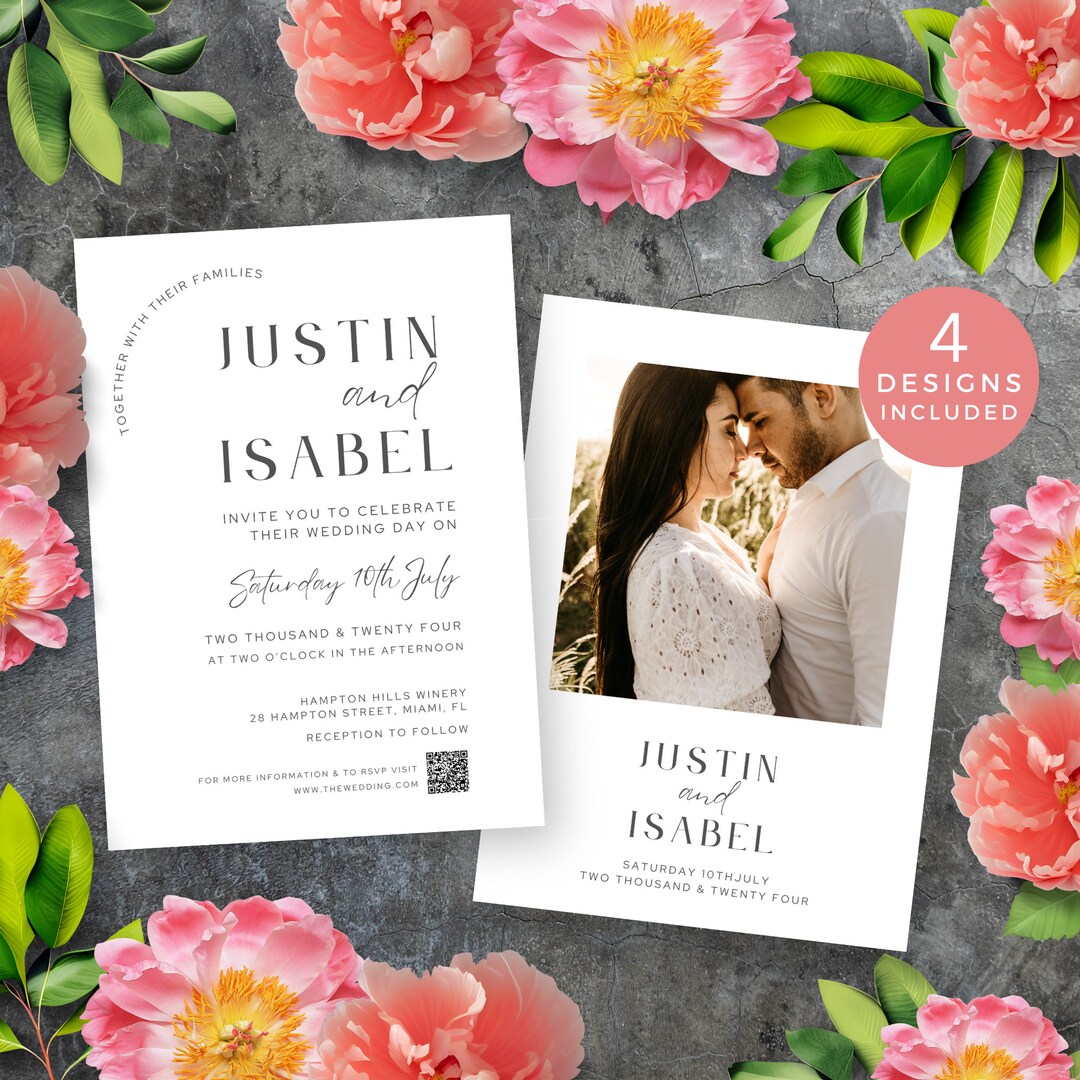 Wedding Invitation Design Website, Wedding Invitation With QR Code and