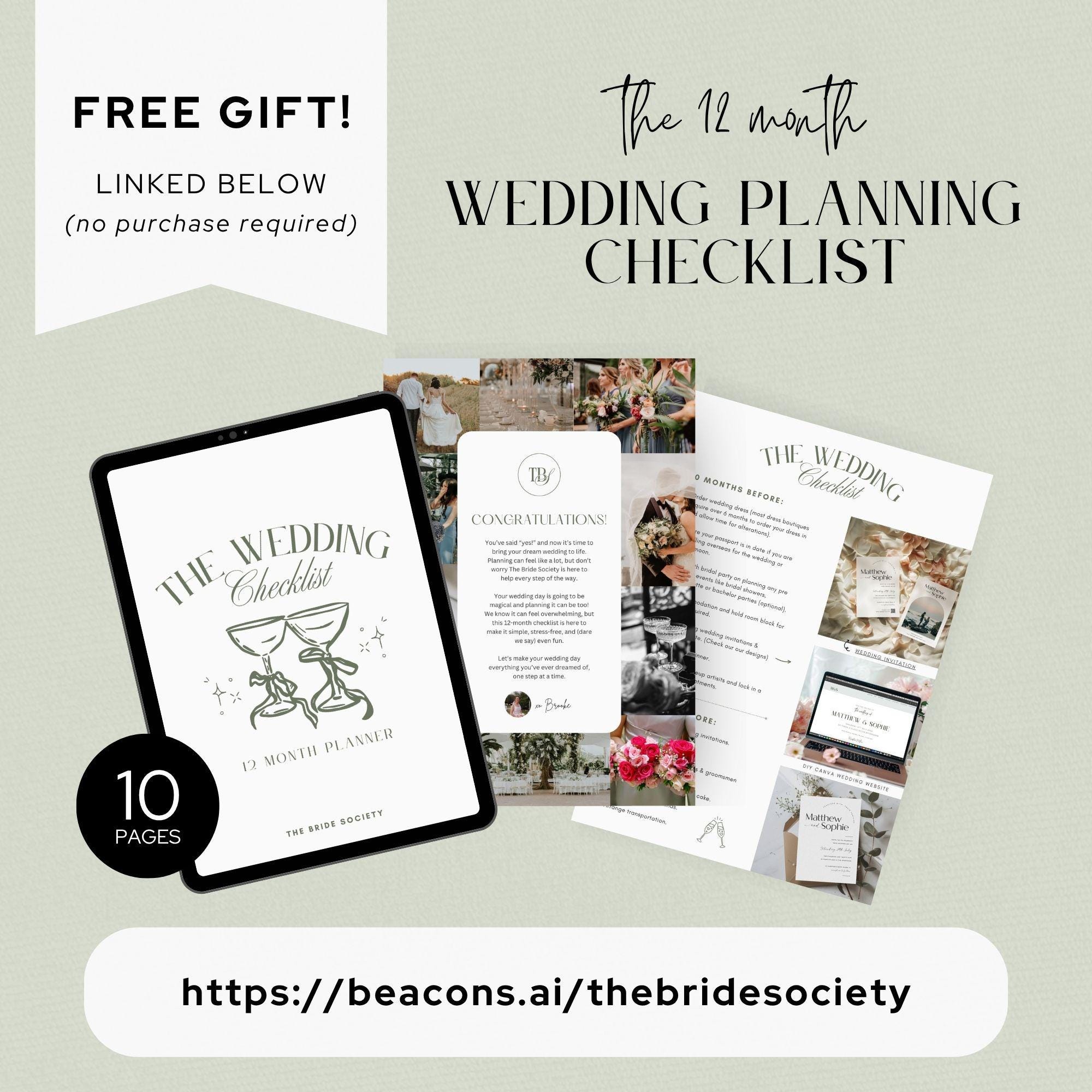 Wedding Program With QR Code, QR Code Wedding Program Sign, Digital ...