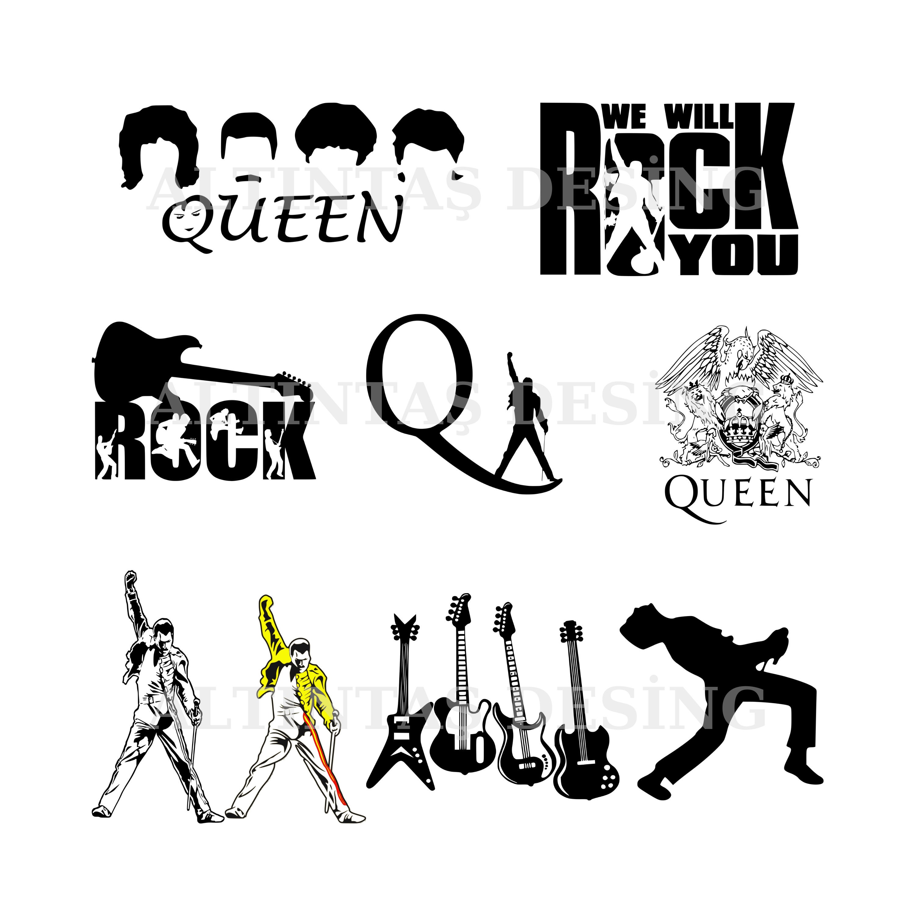Queen SVG Bundle the Show Must Go on Fredie Mercury Svg Etsy UK