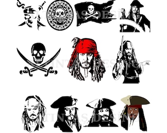 Jack Sparrow SVG Bundle – Pirates of the Caribbean, Cricut (Digital Download)