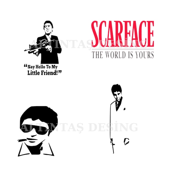 Scarface SVG file Al Pacino Tony Montana | Cricut | Vector | Instant Download | Svg bundle