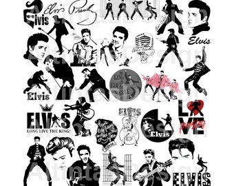 Elvis Presley SVG Bundle - The King Of Rock N Roll Svg - Svg File For Cricut - Digital Prints - Cut File For Cricut - Instant Download!