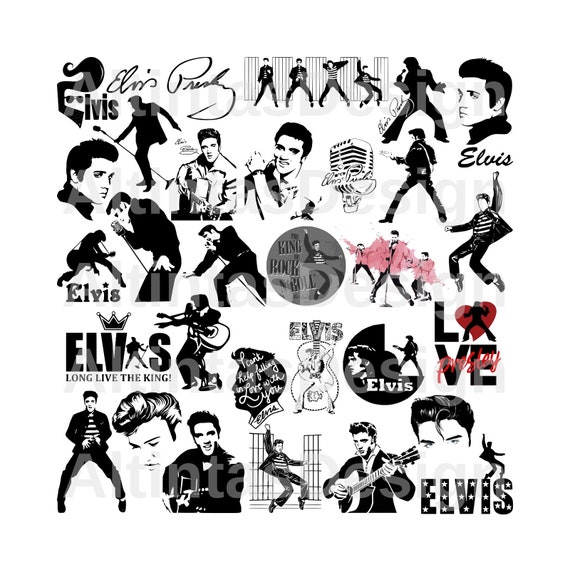 Elvis Presley SVG Bundle - The King Of Rock N Roll Svg - Svg File For Cricut - Digital Prints - Cut File For Cricut - Instant Download!