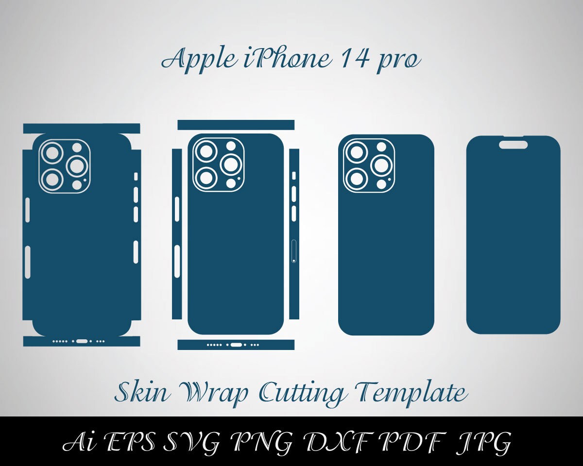 Iphone 14 Pro Skin Template SVG Vector Wrap Skin Cut Template - Etsy