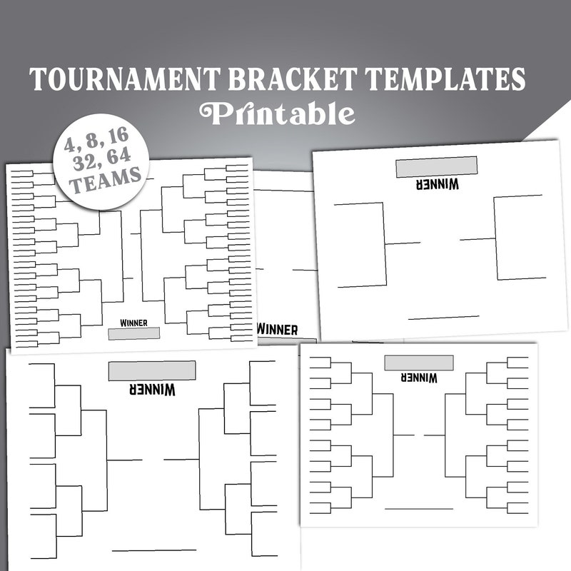 64 Team Bracket Svg Etsy