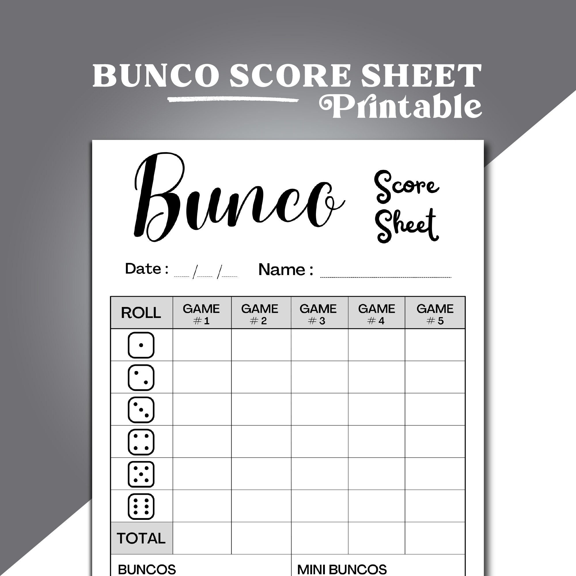 Printable Pdf Printable Bunco Score Sheets Printable Pdf Printable Bunco Score Sheets
