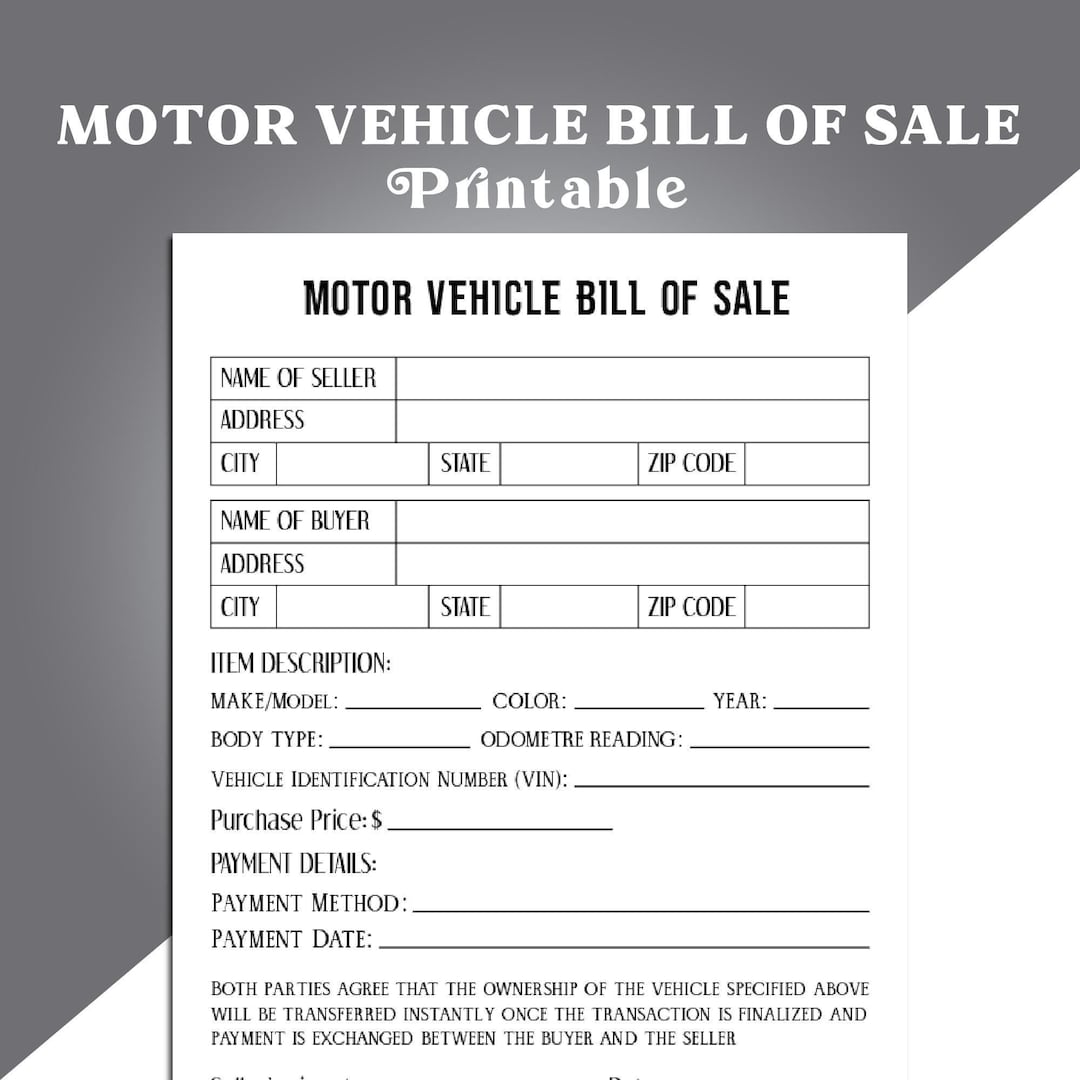 motor-vehicle-bill-of-sale-printable-vehicle-bill-of-sale-template-auto-bill-of-sale-pdf-template-printable-motor-vehicle-sale-contract-etsy