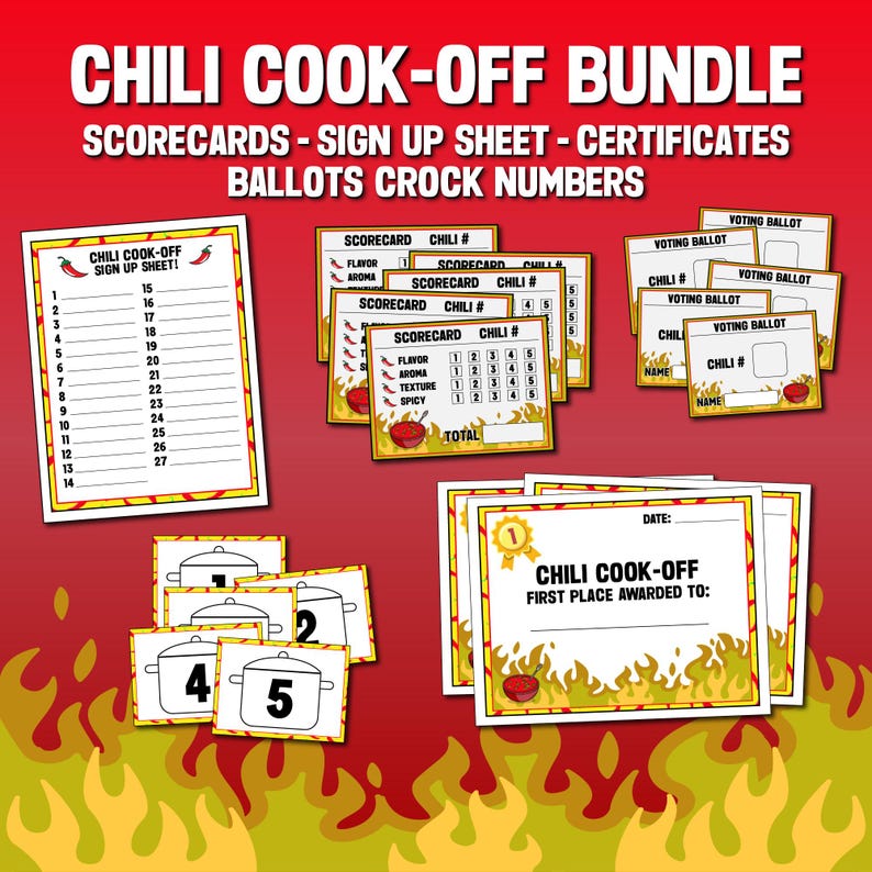 Bundle Chili Cook off Score Sheet - Il 794xN.6442459586 I0dz 