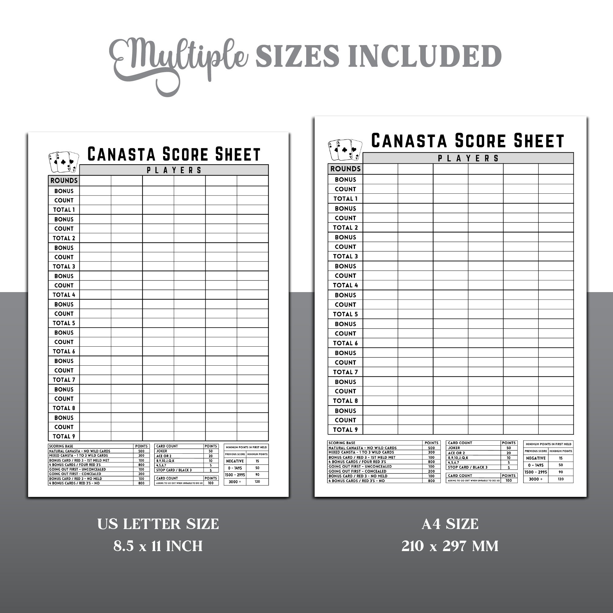 Canasta Score Sheet Canasta Card Game Score Sheet Printable Canasta Canasta Score Sheet Canasta Card Game Score Sheet Printable Canasta