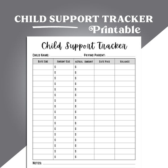 Child Support Tracker Printable Child Support Payment Tracker Co parenting Tool for Tracking Payments and Expenses Family Support Log Etsy Ireland