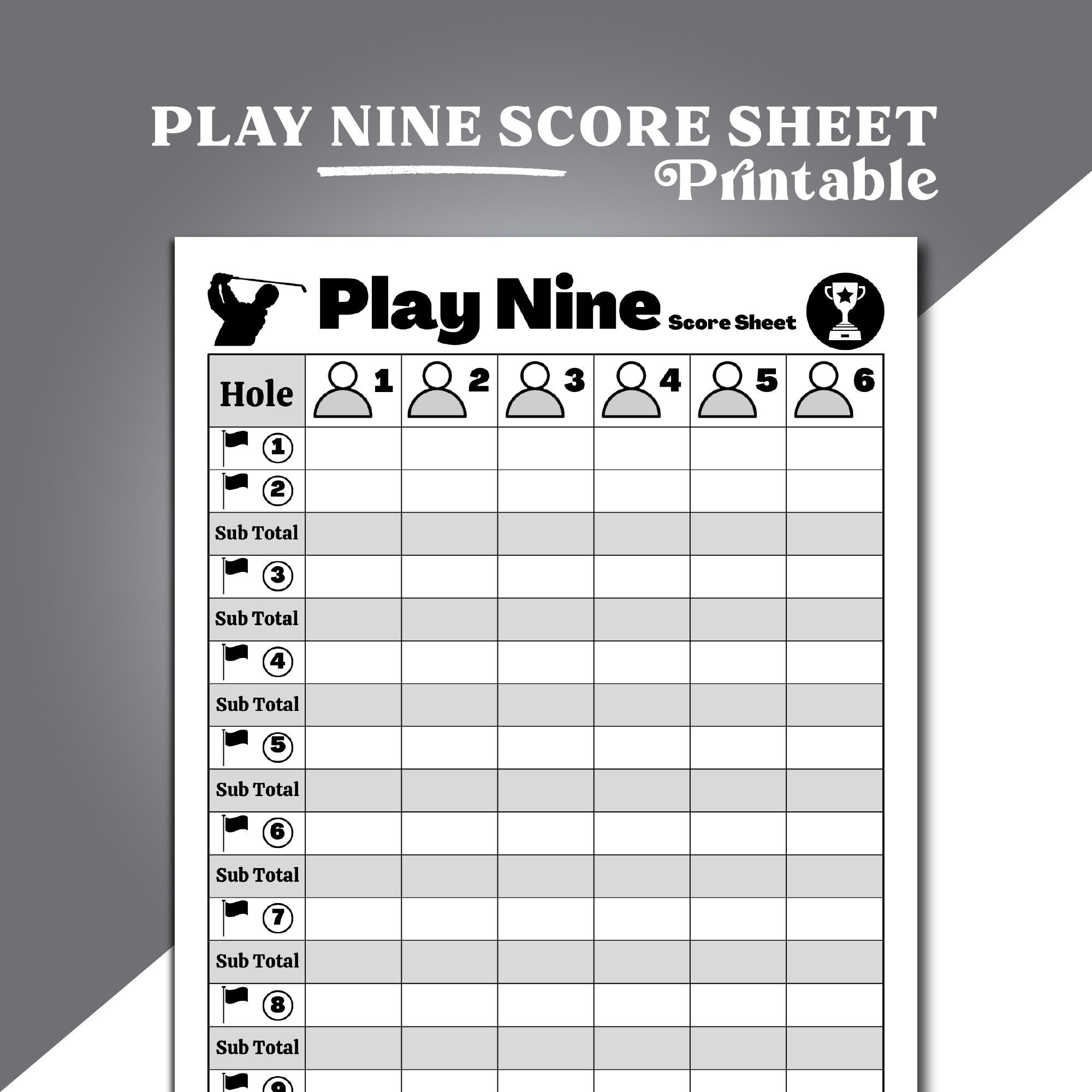 Score Card – Play Nine