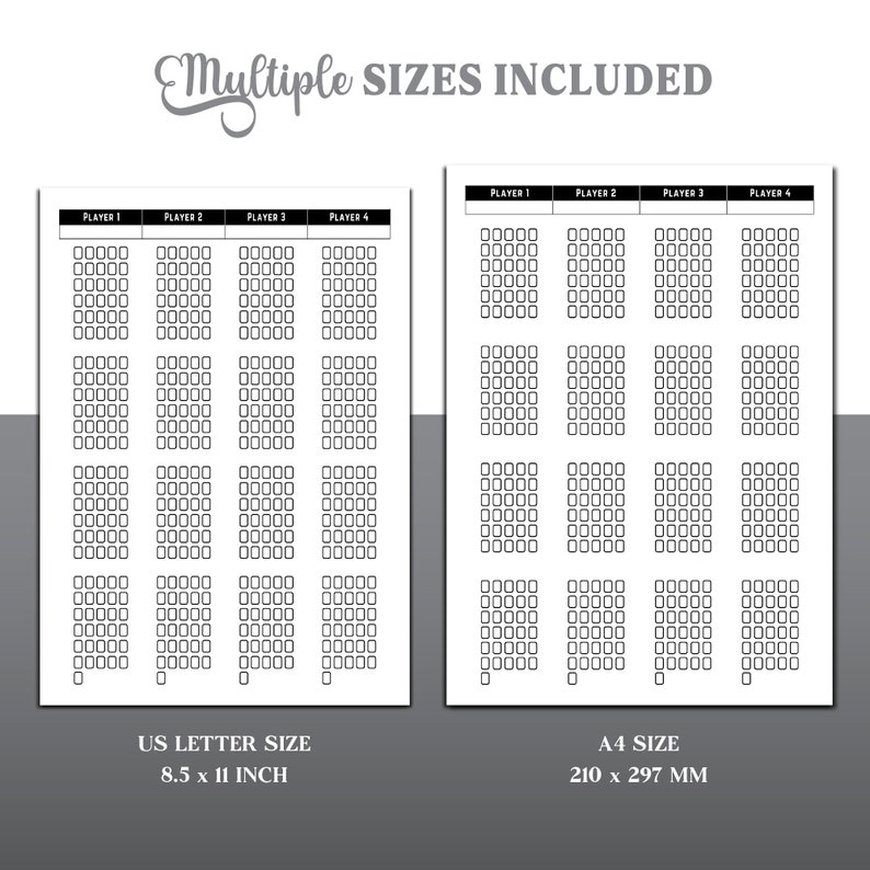 Cribbage Score Sheets, Cribbage Scoring, Cribbage Scoring Aid