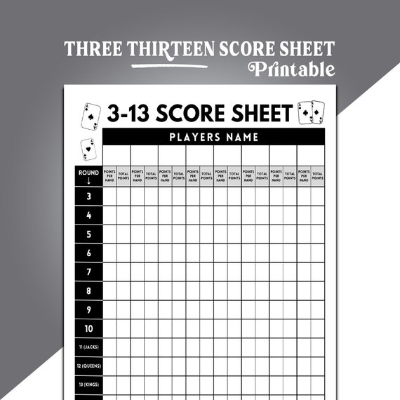 Card Game Score Pads