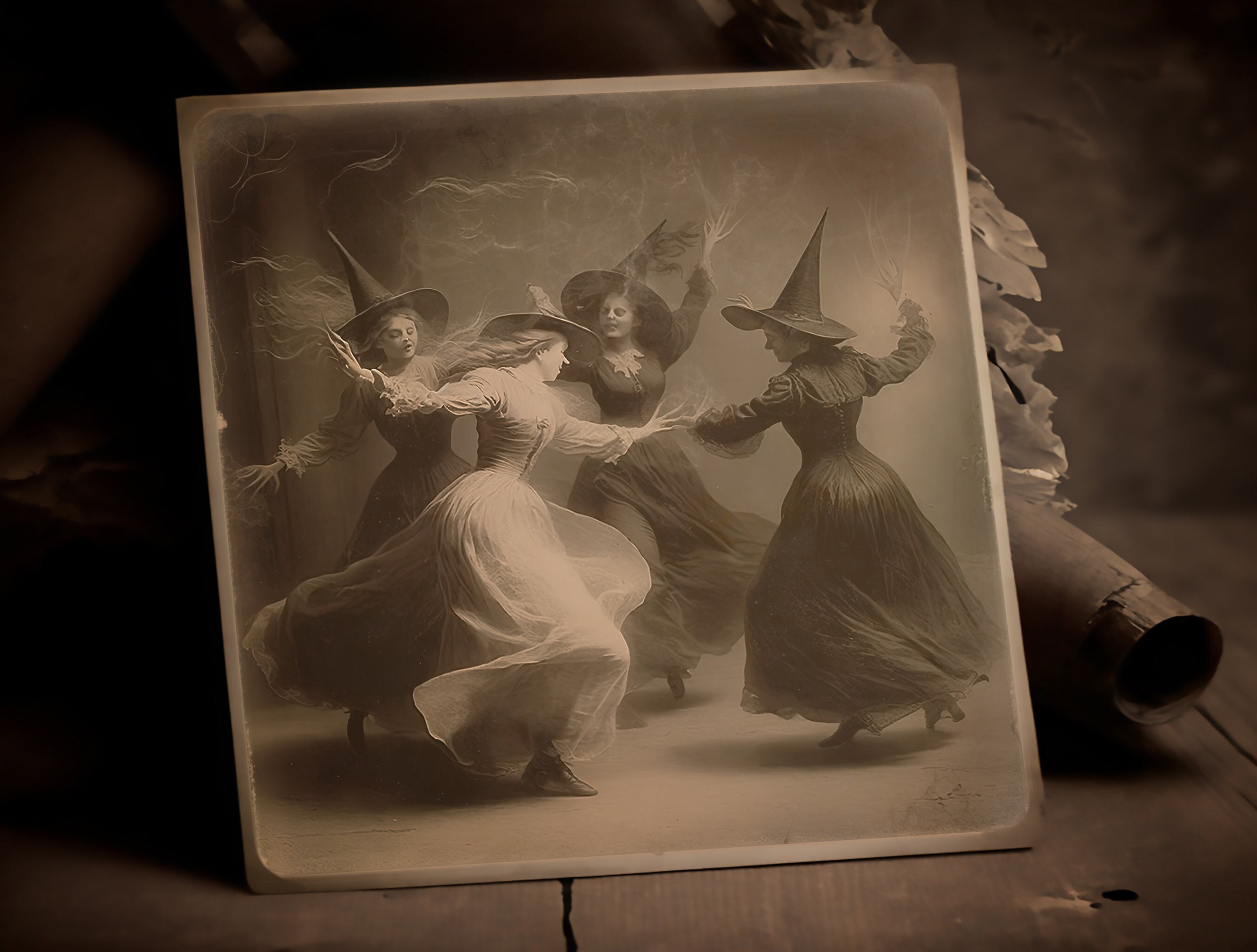 Witches Dancing Print, Vintage Victorian Gothic Decor (digital Download ...