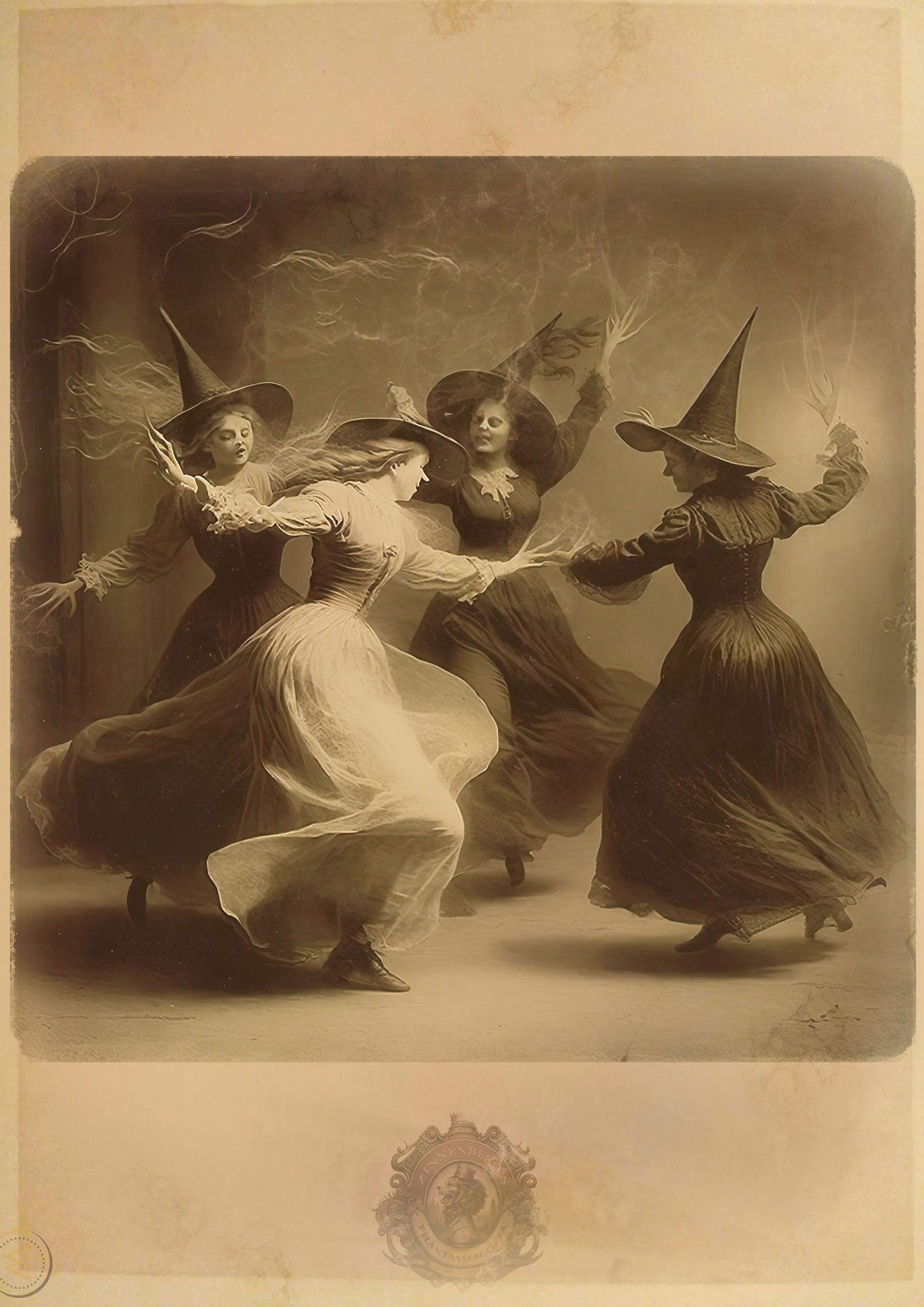 Witches Dancing Print, Vintage Victorian Gothic Decor (digital Download ...