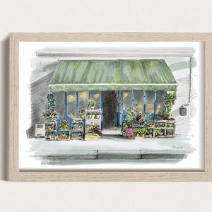 Le marchand de fleurs - Illustration aux feutres à alcool