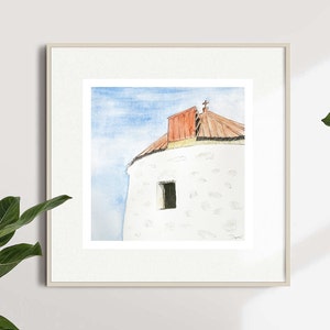 Astipalaya - Grèce - Illustration à l'aquarelle