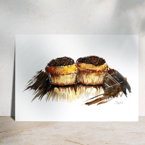 Crabbe & Goyle's cakes - Illustration à l'aquarelle - Univers d'Harry Potter
