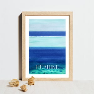 Huahine - Illustration aux feutres - Ile de Polynésie Française