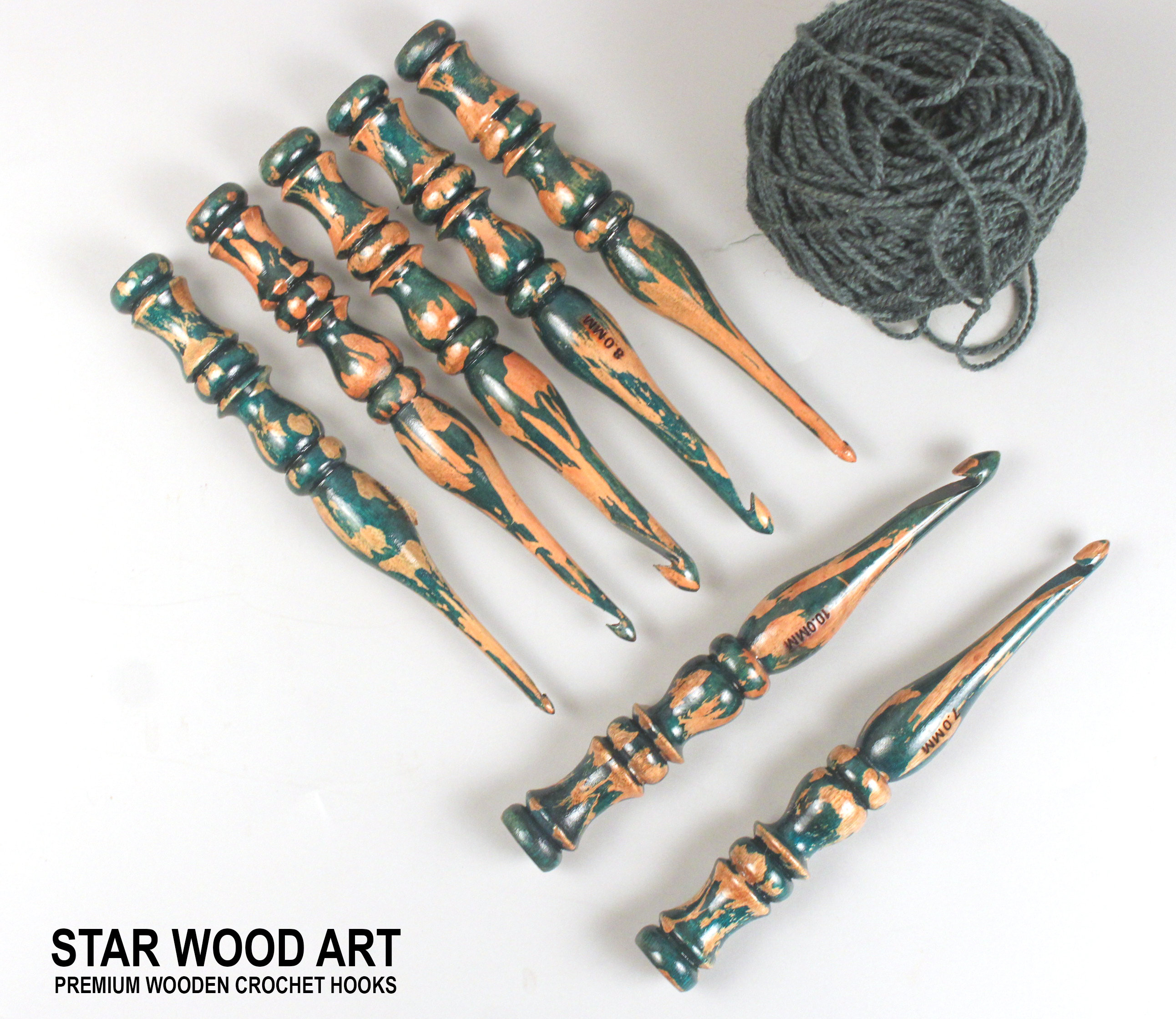 Crochet Hooks: Slick: Anodised Aluminium: Interchangeable