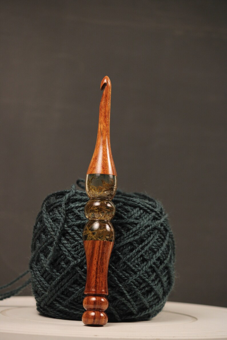 Epoxy Crochet Hook Resin and Rosewood Mix Crochet Hook Etsy