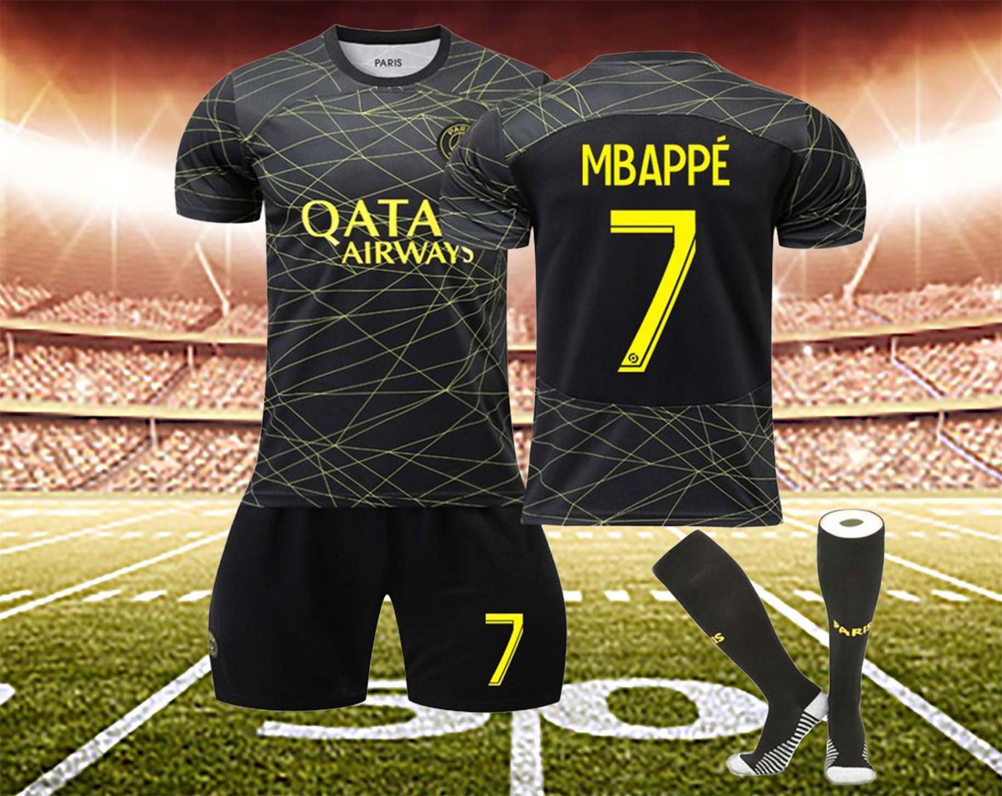 22-23 PSG Special Edition Black Gold Player Jersey