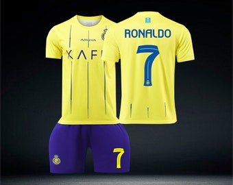 23-24 Riyadh Victory Home Shirt, Ronaldo No. 7 Home Shirt and Shorts Set for Kids and Adults