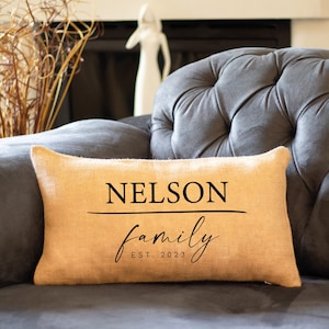 Burlap bench cushion top