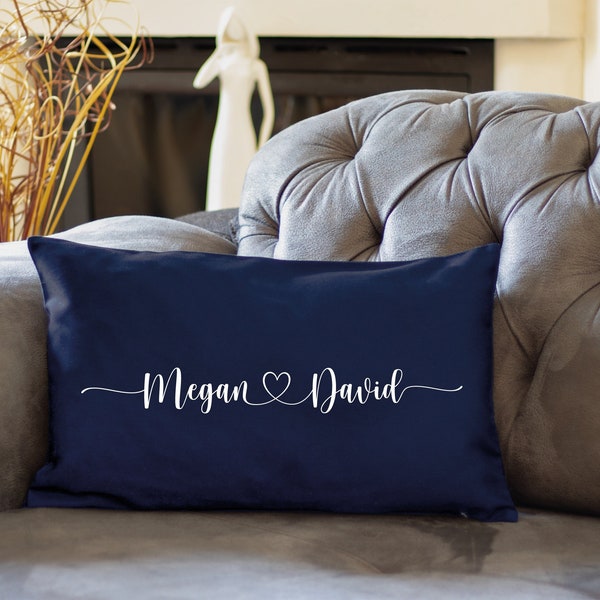 Couple Pillow, Personalized Wedding Gift, Custom Couple Pillowcase, Couple Name Pillow, Anniversary Gift, Name Pillow Cases, Engagement Gift