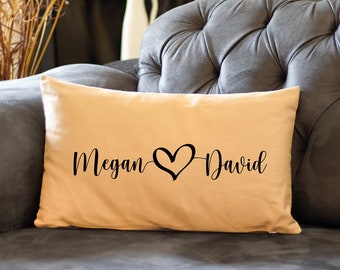 Custom Couple Pillow, Couple Name Pillow, Personalized Pillowcase, Personalized Wedding Pillow, Custom Couple Cushion, Gift for Couples