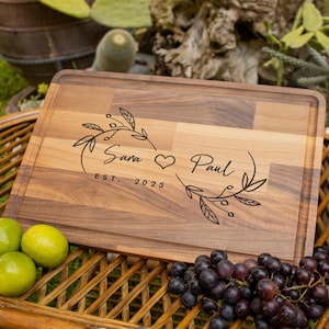 Personalized Cutting Board, Charcuterie Board, Couple Cutting Board, Custom Cutting Board, Gift for Couples, Engagement Gift, Cutting Boards