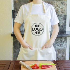 Logo Apron, Personalized Apron, Custom Apron, Company Logo Apron, Business Apron, Chef Apron, Apron for Women, Apron For Men, Cafe Apron
