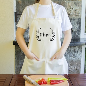 Name Apron, Custom Apron, Personalized Apron, Customized Apron, Apron for Women, Cooking Apron, Baking Apron, Chef Apron, Kitchen Apron