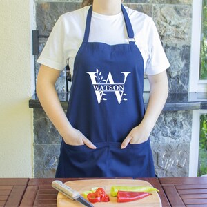 Custom Name Apron, Personalized Apron, Apron for Women, Men Apron, Customized Apron, Apron With Pockets, Baking Apron, Kitchen Apron