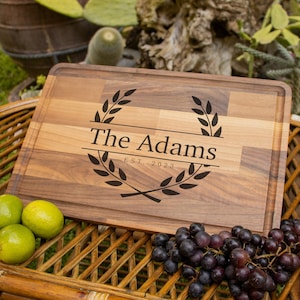 Custom Cutting Board, Personalized Cutting Board, Couple Charcuterie Board, New Home Gift, Engraved Cutting Board, Housewarming Gift